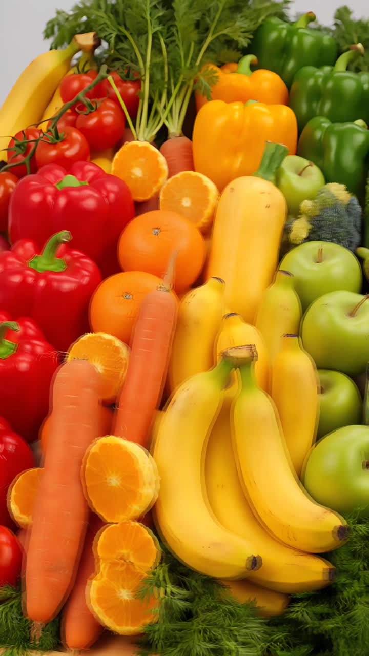 Frutas e Vegetais Orgânicos Frescos 4K