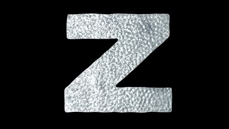 letter z - animated ice water letters concept