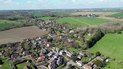 Kran-Hoch-Kameraansicht-Des-Dorfes-Nonington