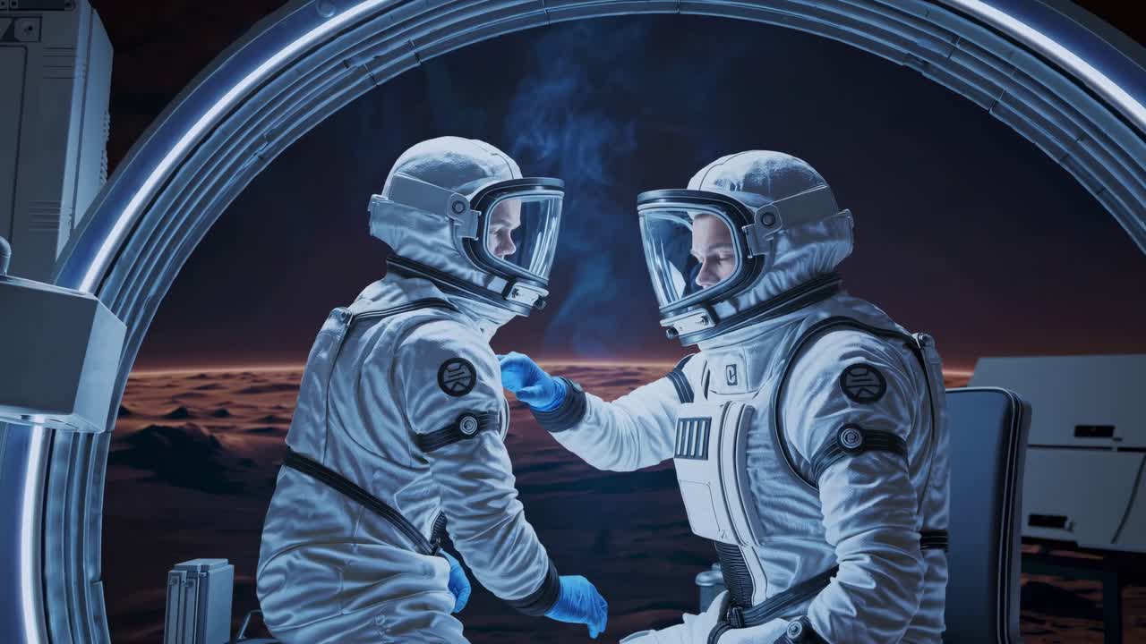 Astronauts in Space Suits