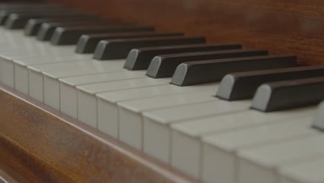 grand piano keys close up