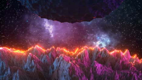 sci-fi cosmic landscape 3d render vj loop animation