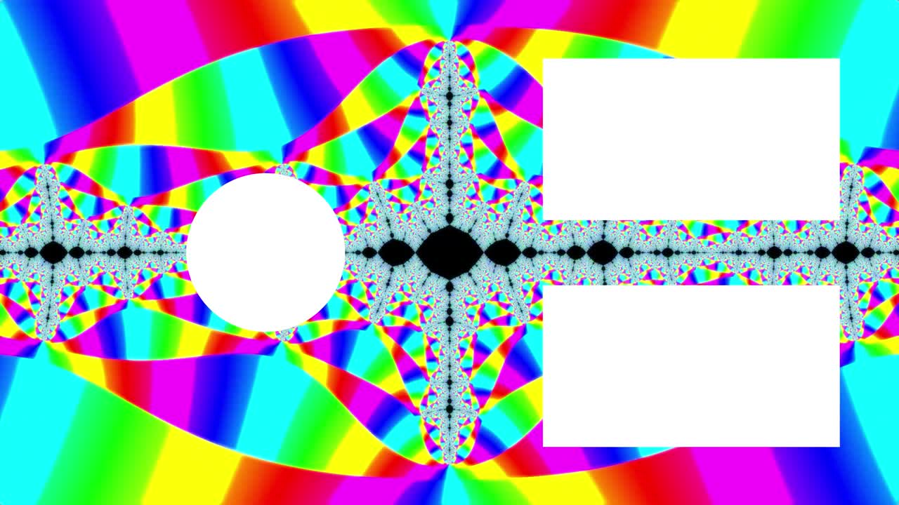 Motion graphics psichedeliche e appariscenti per schermata finale
