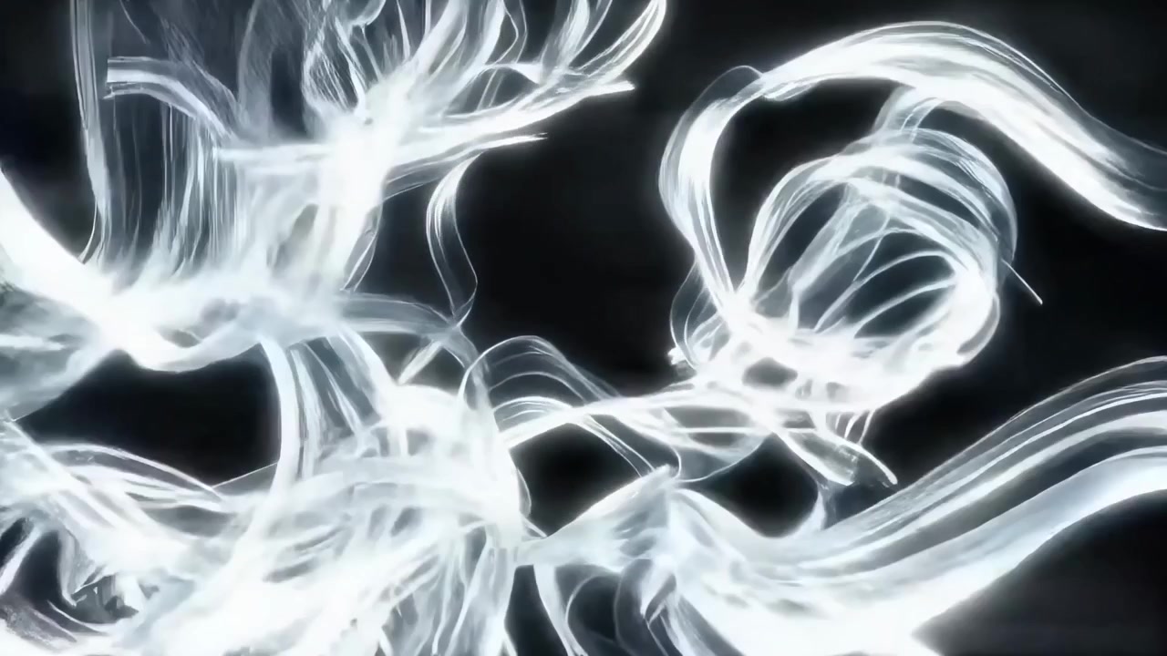 Linee bianche luminose dinamiche che formano una rete organica astratta