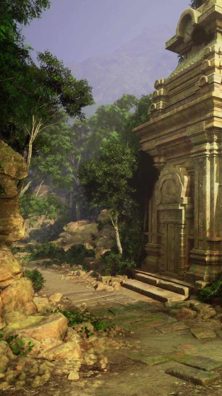 Ancient ruins emerge from dense jungle revealing natures hidden splendor
