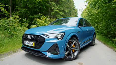 electric crossover produced by audi. audi e-tron electric luxury crossover suv