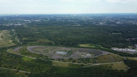 Aerial View of a Slag Heap in the Ruhr Area, Germany