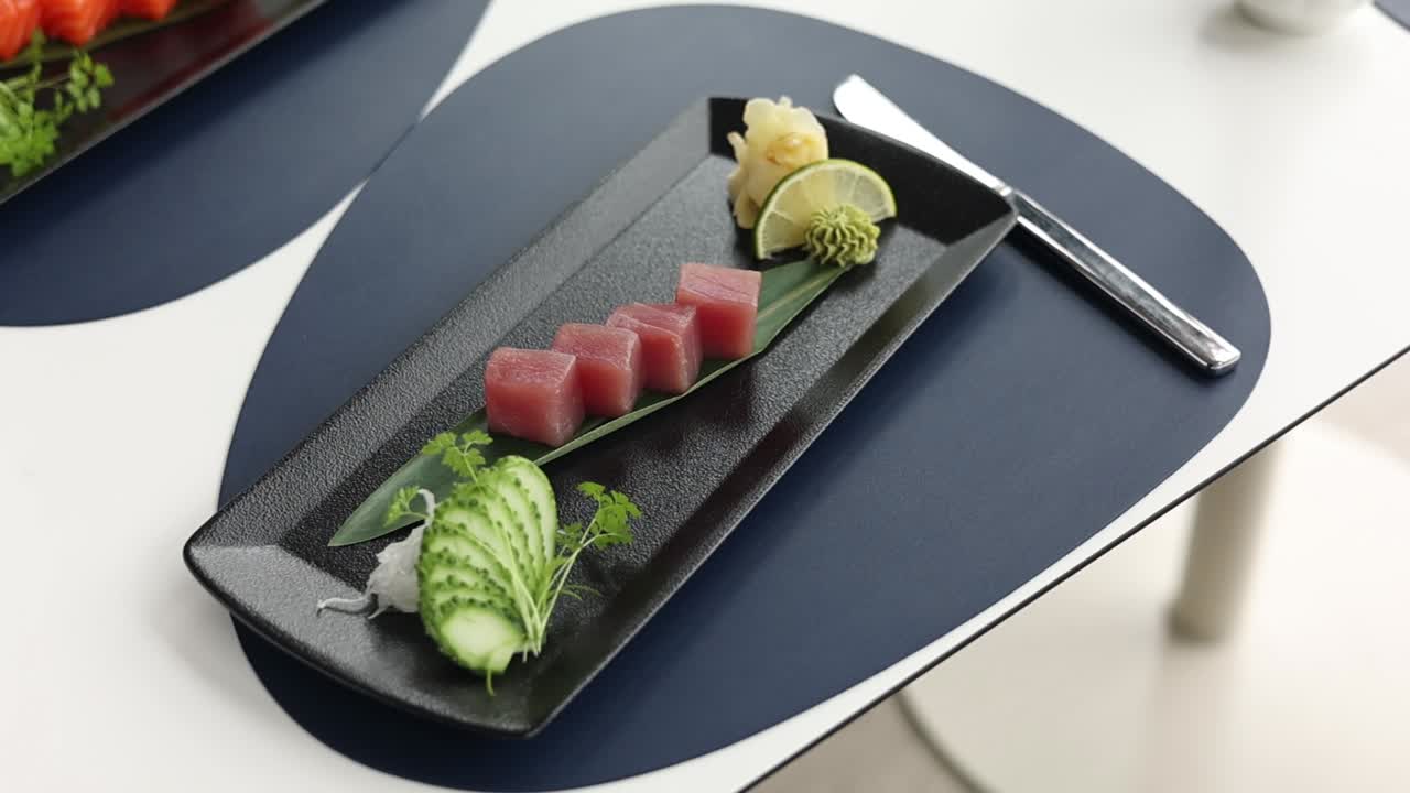 un delicioso sashimi de atún