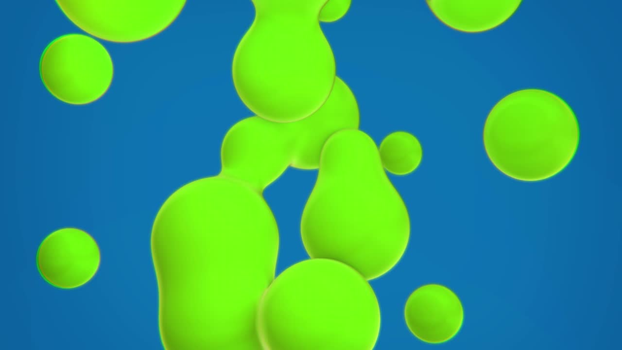 3d Abstract Color Metaballs Background