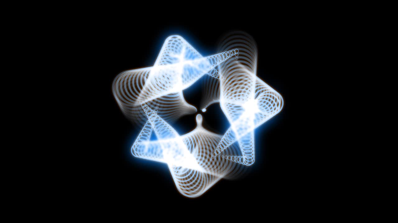 animación de formas geométricas abstractas. un fondo lleno de imaginación y creatividad. el fondo es negro. el color es azul.