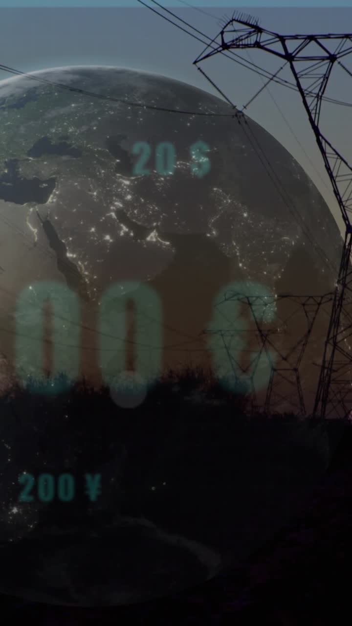 animación del globo sobre pilones y procesamiento de datos