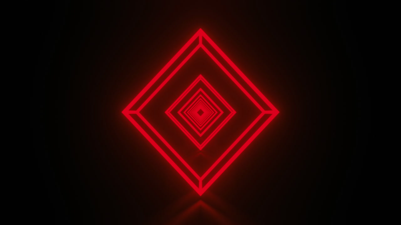 animación de una formación roja brillante de formas de diamante que se mueven en un bucle sin costuras