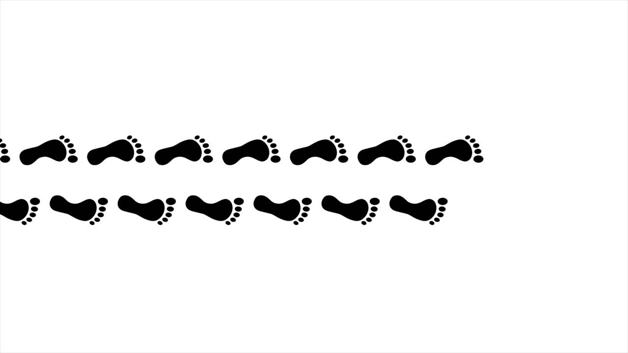 발자국 발자국 벌거벗은 발자국 전환 4k