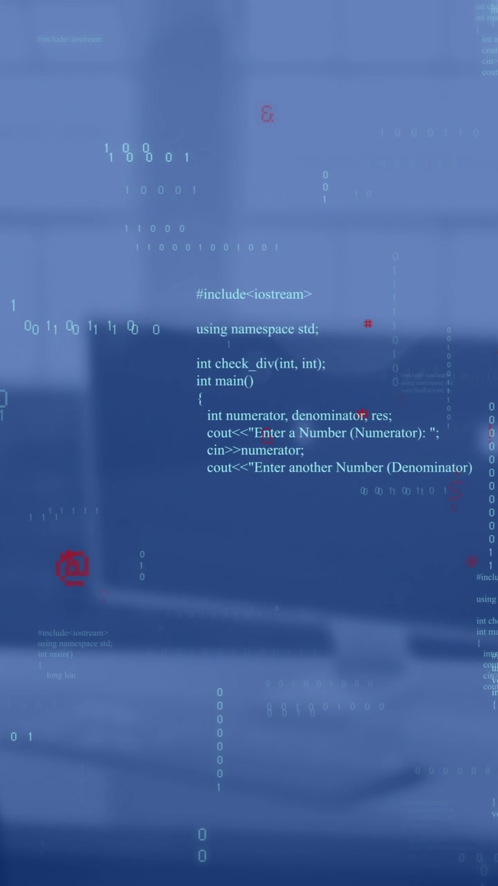 Animation af databehandling over en arbejdsstation på et kontor