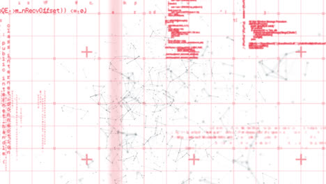 Animation-of-data-processing-and-network-of-connections-over-grid