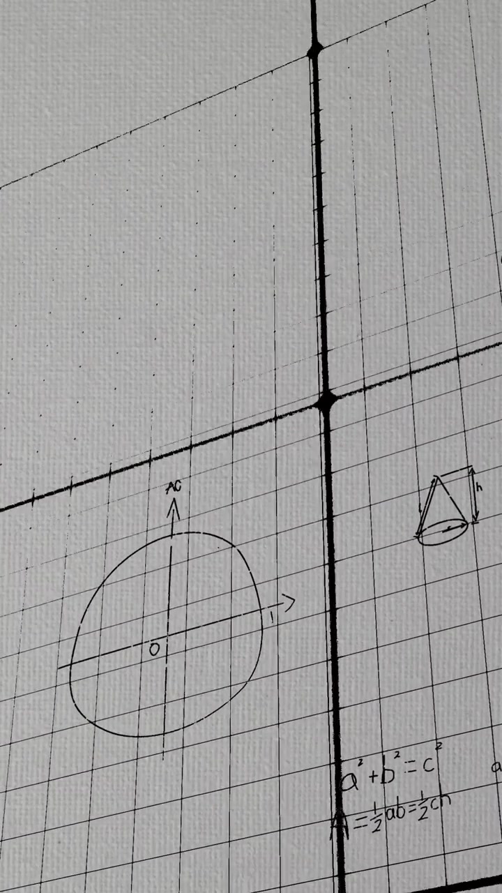 Animation of mathematical data processing on grey background