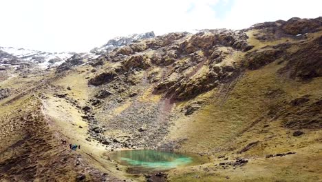 aerial drone landscape shot of andes mountains in peru4