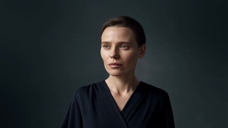 pensive woman's portrait