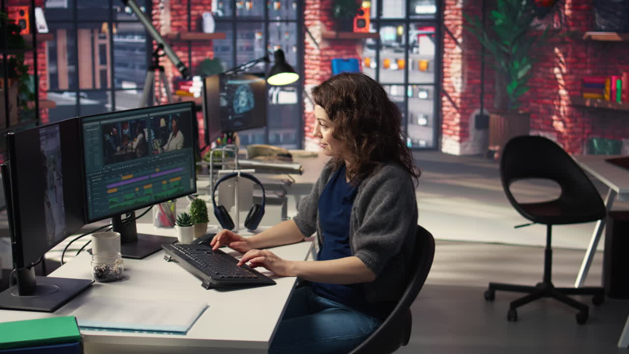 Videographer creating material for social media reels to boost views