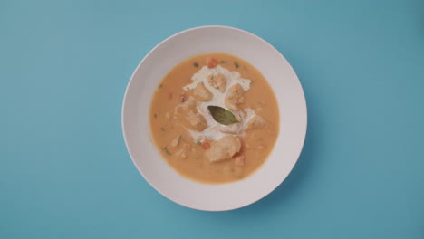 empty bowl of cream soup