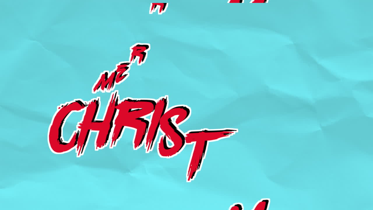 파란색 종이 질감에 메리 크리스마스