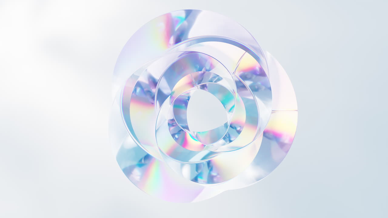 추상적인 회전 곡선 기하학, 3d 렌더링