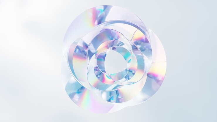 Abstract twist curve geometry, 3d rendering.