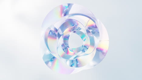 추상적인 회전 곡선 기하학, 3d 렌더링