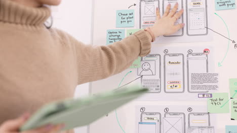 Ux, presentation and design with woman