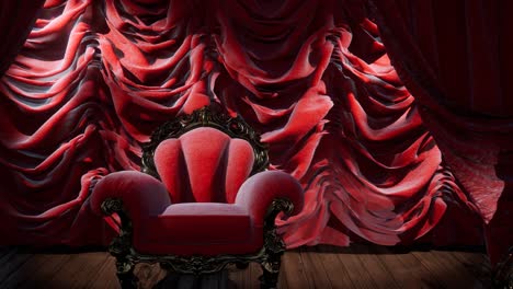 luxurious-theater-curtain-stage-with-chair