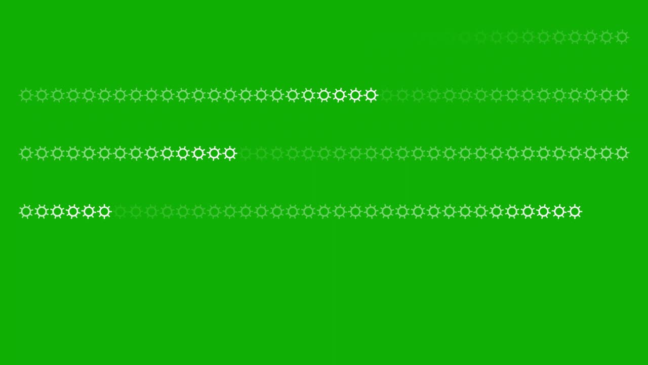 engranajes giratorios patrón gráficos de movimiento con fondo de pantalla verde