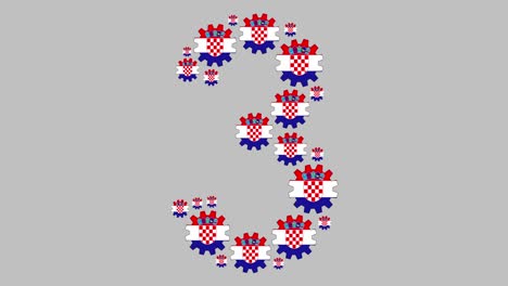 número tres croata