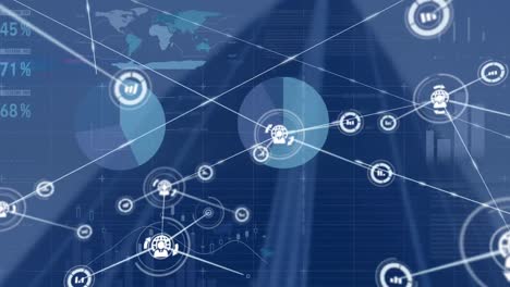 Animation-of-network-of-connections-with-icons-over-data-processing