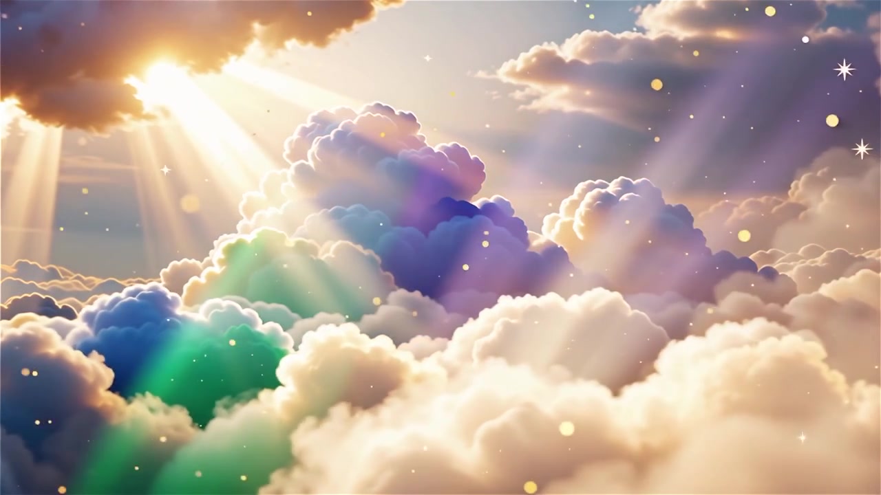 Christian Heavenly Light Worship Background