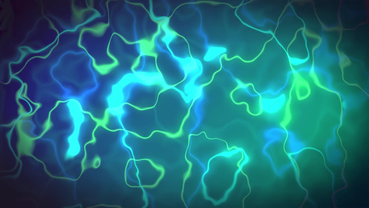 Sfondo dinamico astratto con onde luminose blu e verdi