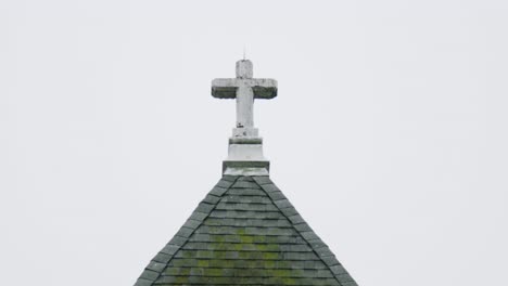 church steeple with cross on top