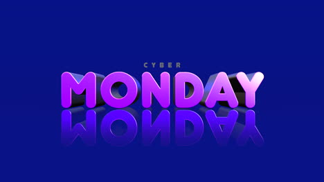 Cartoon-Cyber-Monday-Text-Auf-Klarem-Blauen-Farbverlauf