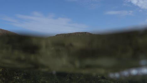 pequeñas olas rodando sobre una roca cerca de la orilla