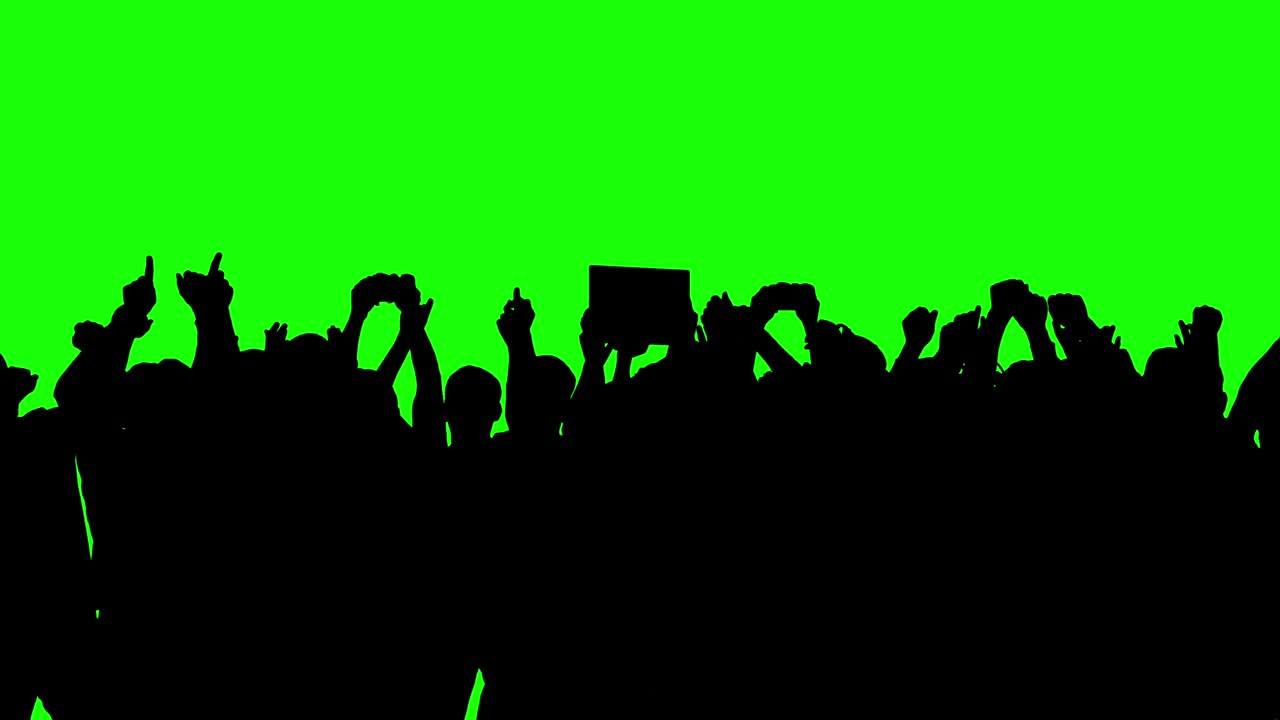 silueta de la multitud 6