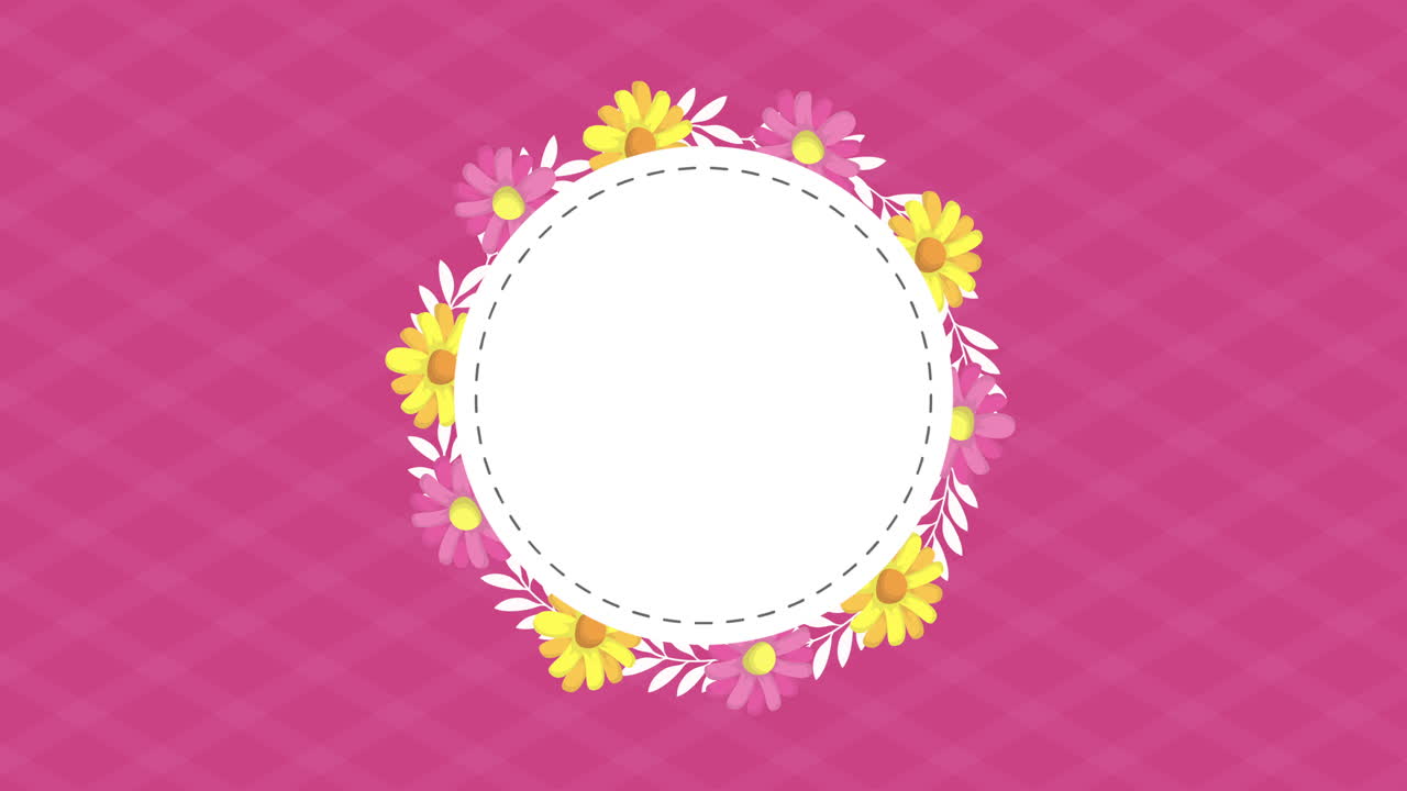 feliz pascua tarjeta animada con huevos pintado marco