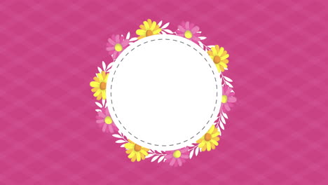 feliz pascua tarjeta animada con huevos pintado marco