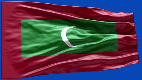 4k highly detailed flag of maldives - maldives flag high detail - national flag maldives wave pattern loopable elements