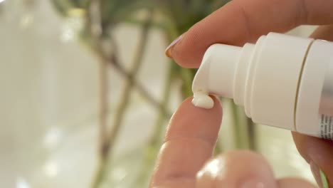 cosmetics in a beauty salon, preparing facial balm