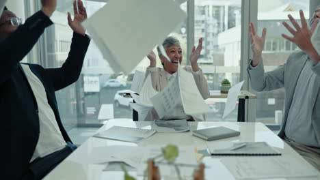 happy business people, applause