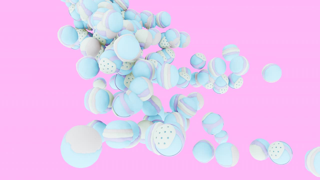 미니멀 3d 아트: 기하학적 디자인 공간에서 애니메이션 된 세련된 객체, 트렌디한 색상 조합, 루프 모션, 4k 비디오