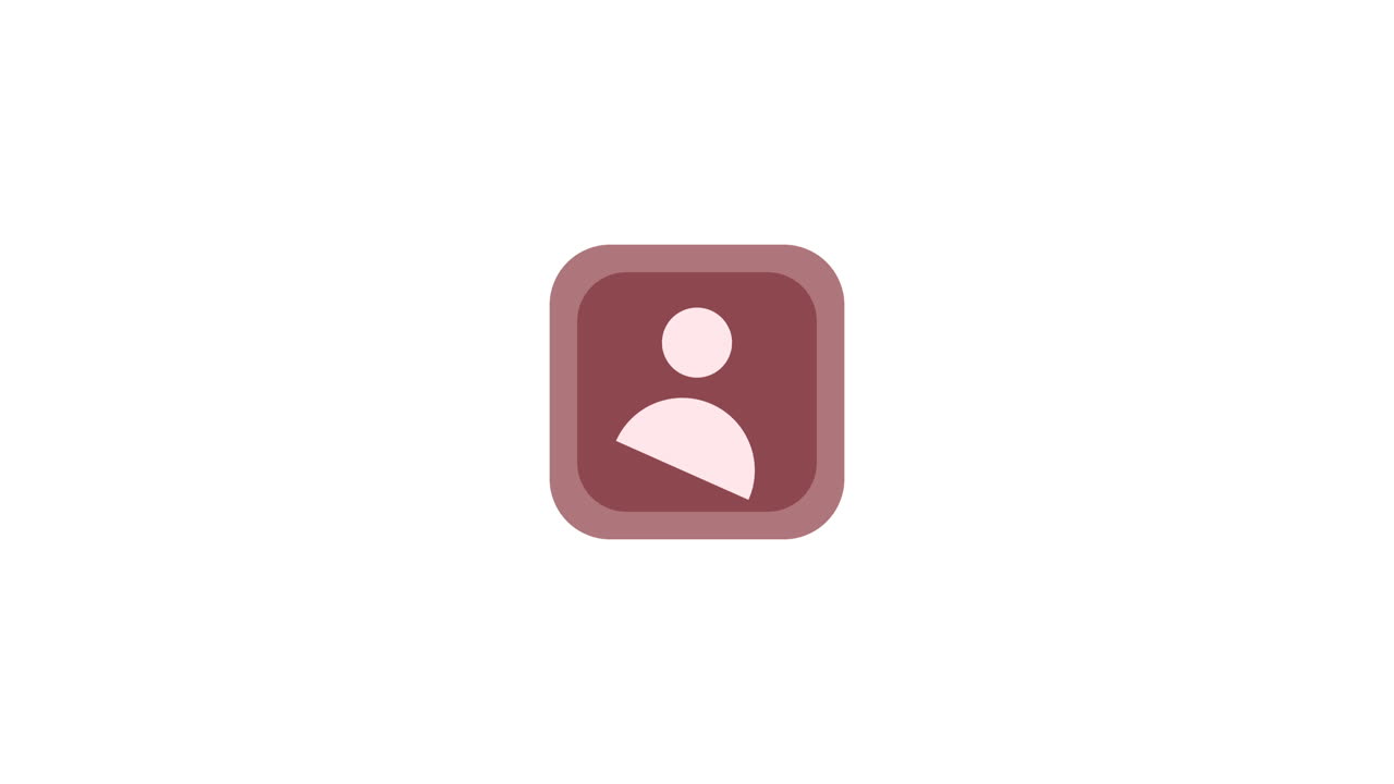 Animated User Profile Icon Appearing on White Background