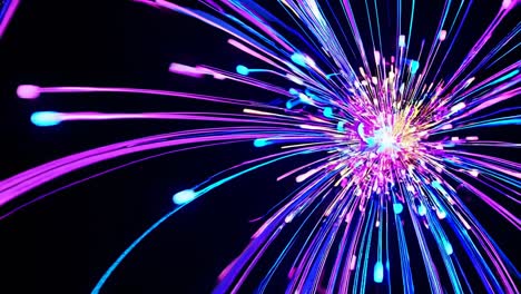 explosión de luz de neón abstracta