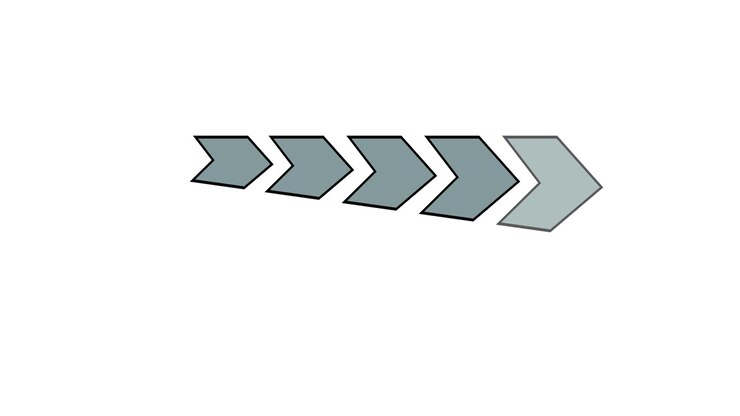 Animated Grey Chevron Arrows Moving in a Seamless Loop on White Background