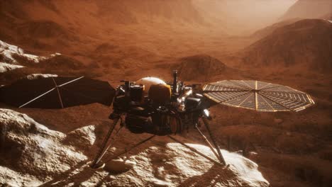 insight marte explorando la superficie del planeta rojo