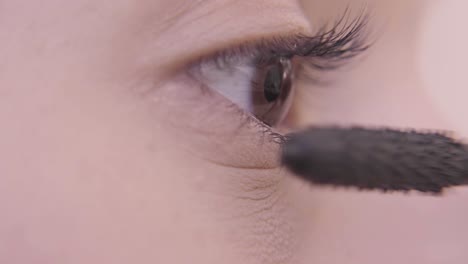 closeup of young white woman's brown eye